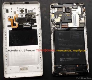Xiaomi Redmi Note 3 вид со снятой задней крышкой