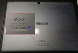 Задняя крышка планшета ALLDOCUBE M5XS с маркировкой модели