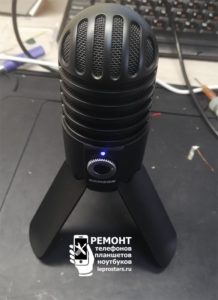 После ремонта микрофон Samson Meteor полностью исправен